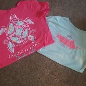 2 ladies shirts size L
